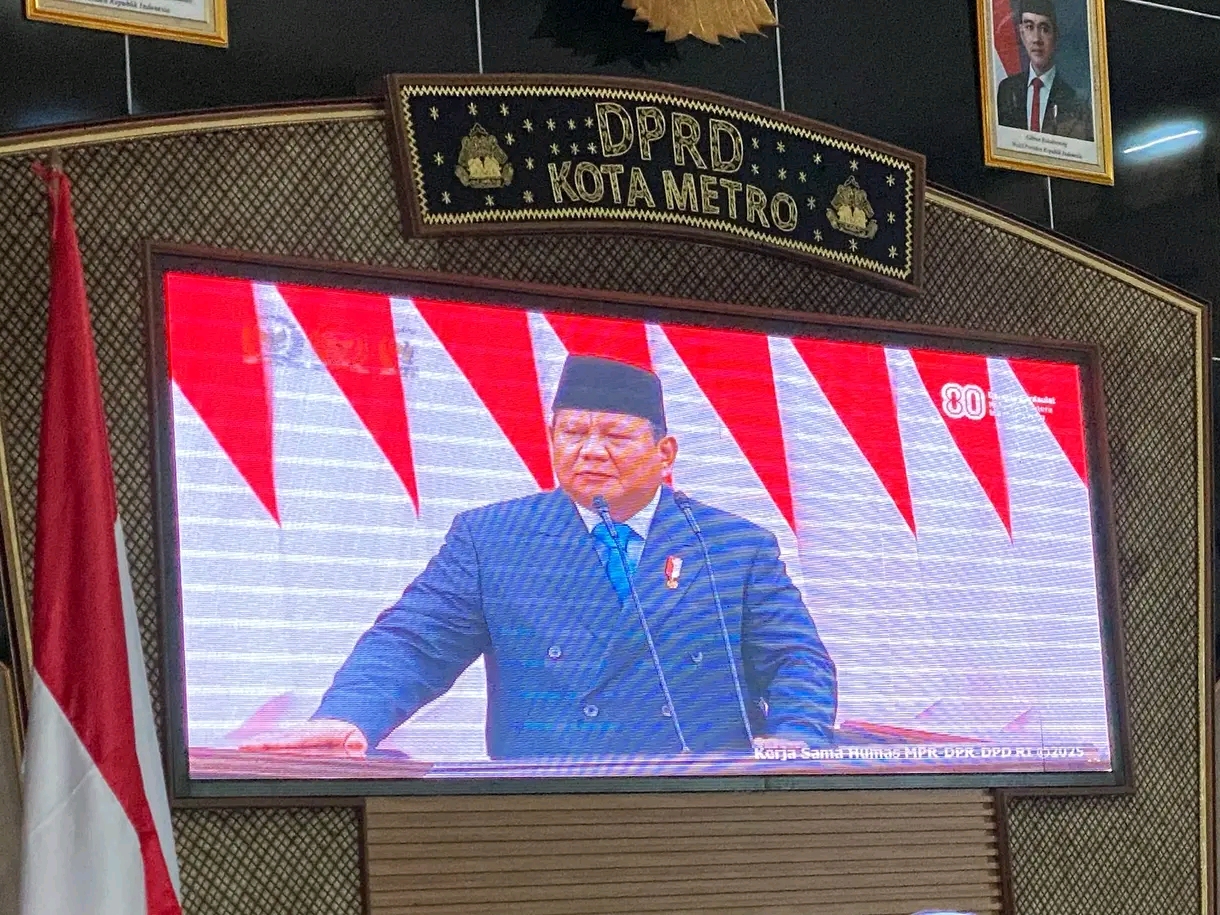 Jelang HUT RI ke-80, Walikota Dan DPRD Metro Ikuti Sidang Tahunan MPR RI secara Daring