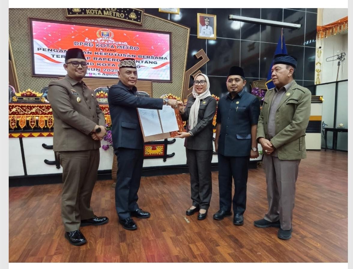 DPRD Kota Metro Gelar Rapat Paripurna Raperda Tentang RPJMD Tahun 2025-2029
