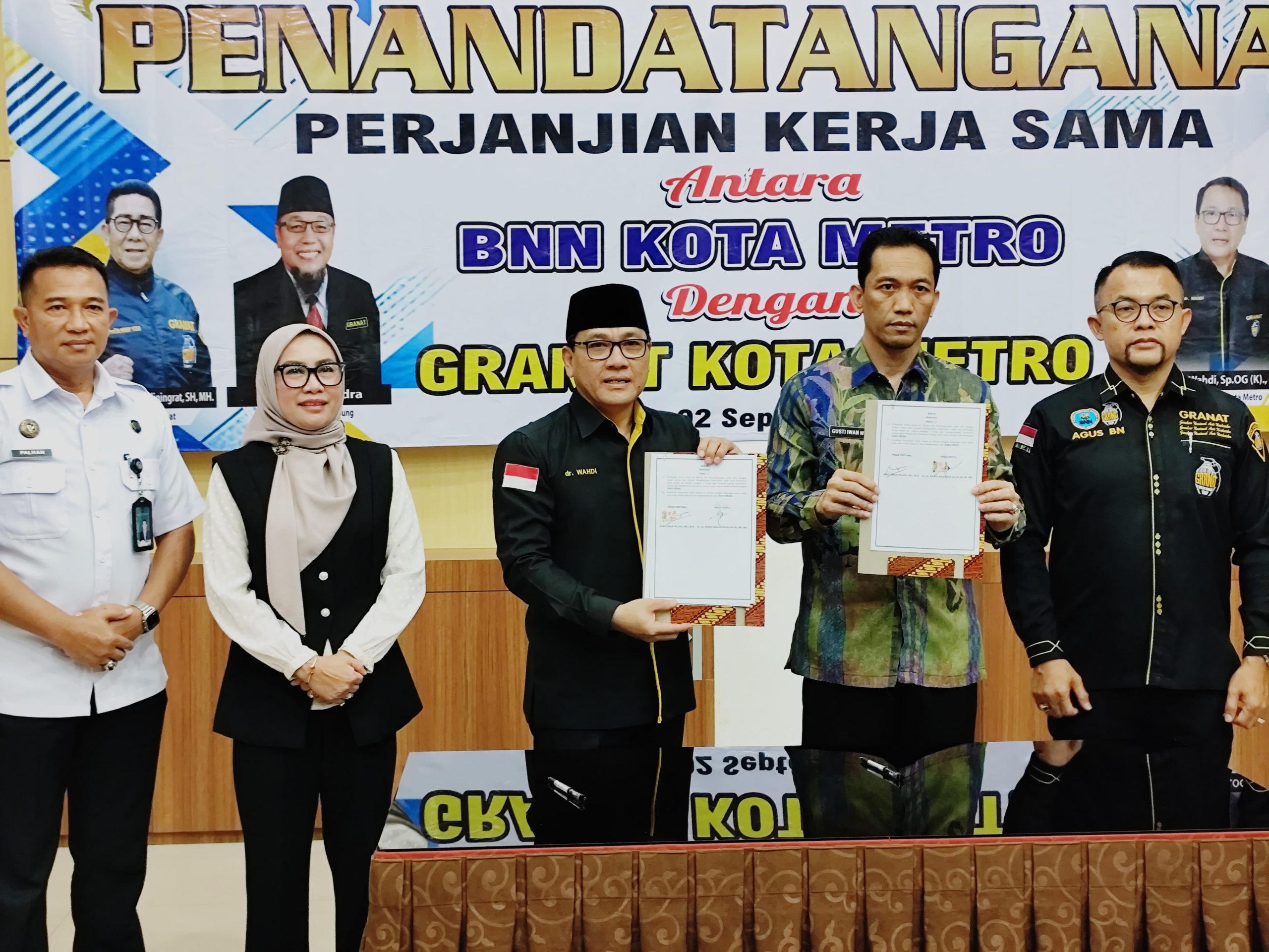 Kota Metro Bersinar, BNN dan GRANAT Tandatangani Perjanjian Kerja Sama